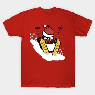 Cute penguin trying to ski T-Shirt